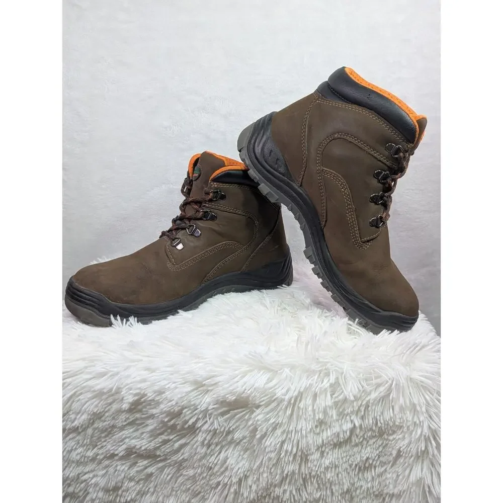 HYTEST Knox Mens 8W Steel Toe Waterproof Leather Work Boots K13751 Brown